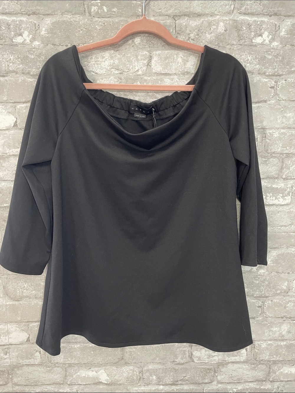 Hatch Black Stretch The Date Night Top